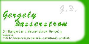 gergely wasserstrom business card